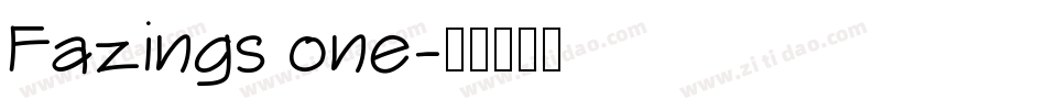 Fazings one字体转换